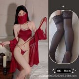 Burgundy suit + black stockings
