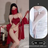 Burgundy suit + white stockings