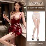 Red and white open-crotch socks