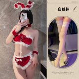 Red suit + white stockings