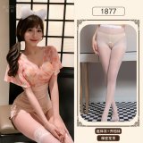 Rose Romance Mini Skirt Set + White Open Crotch Stockings