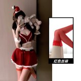 Two-piece Christmas outfit + red stockings