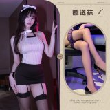 Secretary outfit + black stockings