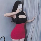 Secretary uniform black and red