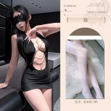 Secretary [Secretary outfit + bra chain + white stockings + blindfold]