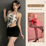Sexy outfit + suspender stockings