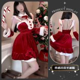 Sexy Christmas outfit + white fishnet stockings