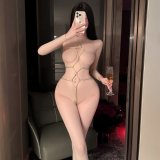Skin-toned rope garment + skin-toned mesh garment