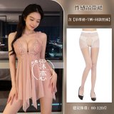 Skin tone + white open crotch socks