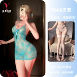 Sky blue + suspender stockings
