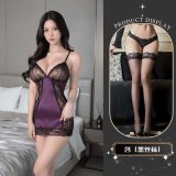 slip dress + black stockings