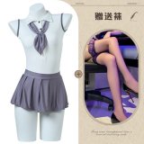 Schoolgirl seduction + black stockings