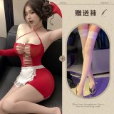 Charming Maid ◆ Red and White Stockings
