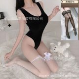 Black [T62 bodysuit + black stockings]