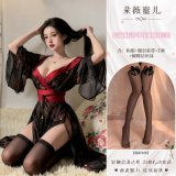 Japanese Enchantment ◆ Black + Black Bow Stockings