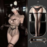 Uniform + Black Fishnet Stockings