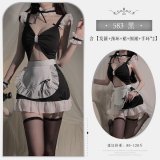 Black (hair clip + choker + bodysuit + apron + bracelets * 2) + W1 Black