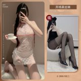 White + black open-crotch socks