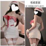 White Christmas Dress + Hat + 2 Bracelets + Matching Socks