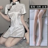 [2006 White] + [White Fishnet Stockings]