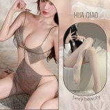 Image color + white fishnet stockings