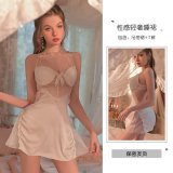 White nightgown + T-shirt + white jacket + belt