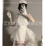 4077 White (including hair clip + T-shirt) + White stockings + White bow