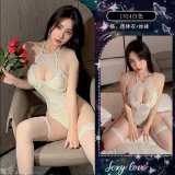White [Underwire bodysuit] + pictured stockings