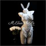 White + matching suspender stockings