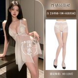 White + white open-crotch socks