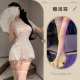 White + white stockings