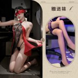 Eternal Night Rose + Black Stockings