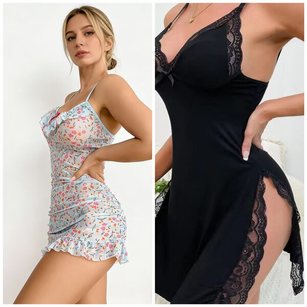 European & us style semi-sheer floral lace sleep set – sexy matching cami & panty two-piece outfit for women, featuring flora...