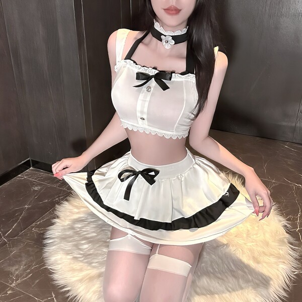 Chao Mu Schoolgirl JK Uniform Collection - Pure & Tempting Lingerie Set for Playful Elegance - 1428