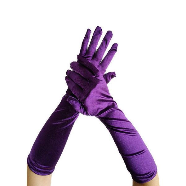 Sexy Purple Lace Bodysuit - Sheer Mesh Outfit with Cut-Out Details, Adult Costume & Lingerie Set - single glove