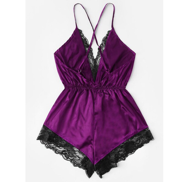 Lace Sleep Dress Set - Stylish European-Inspired Women's Sexy Sleepwear & Loungewear - Purple
