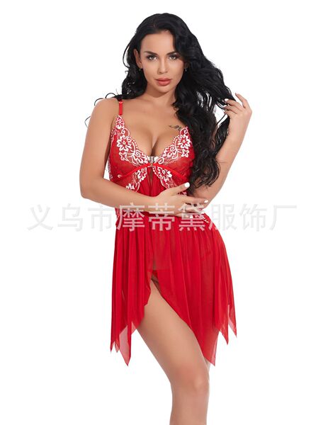 Plus Size Sexy Lace Bodysuit Dress - Elegant Mesh Strapless Lingerie for Women, Wholesale Direct from Factory - red