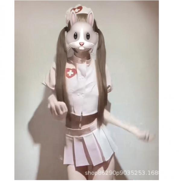 Sexy nurse costume outfit - hot role play lingerie set, easy-on seductive uniform for adults