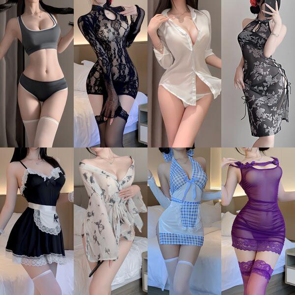 Pure & playful lingerie set featuring sexy role play costumes, flirty sleepwear, and teasing nightwear for couples. includes ...