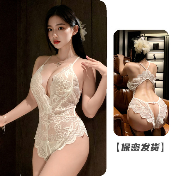 OL Teacher JK Cat Costume Set - Sexy Maid & Cheongsam Lingerie Outfit for Cosplay & Role Play - 6006 White