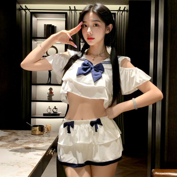 OL Teacher JK Cat Costume Set - Sexy Maid & Cheongsam Lingerie Outfit for Cosplay & Role Play - 6132
