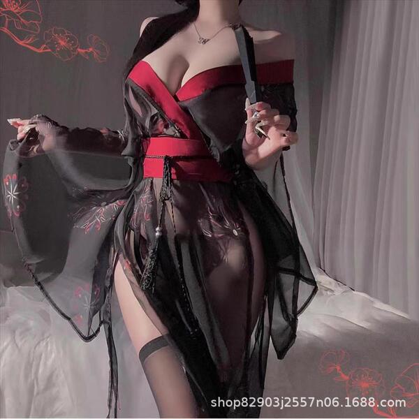 Vintage lace sheer sleep set with romantic design, perfect nightwear for women.