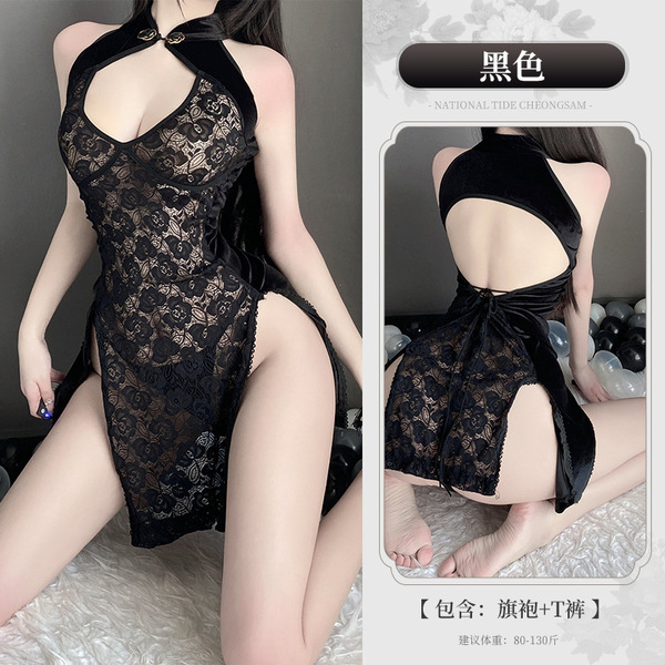 Sexy Student Uniform Set - JK Style Plaid Pleated Skirt & Top, Cute Yet Seductive Outfit for Adults - TB 8217 Black
