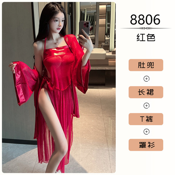 Sexy Christmas Pajamas & New Year Lingerie Set – Hot Cut-Out Bunny Costume Outfit for Women - 8806