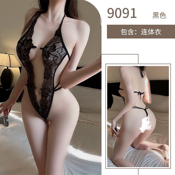 Sensual Japanese-Style JK Uniform Bodysuit – Pure & Tempting Schoolgirl Cosplay Deadstock Swimsuit - 9091 - Black Three-Point Bodysuit