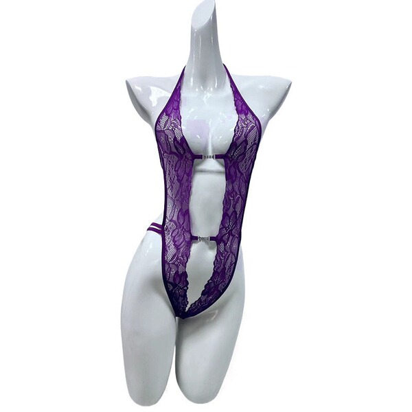 Sensual Japanese-Style JK Uniform Bodysuit – Pure & Tempting Schoolgirl Cosplay Deadstock Swimsuit - 9091 - Purple Three-Point Bodysuit