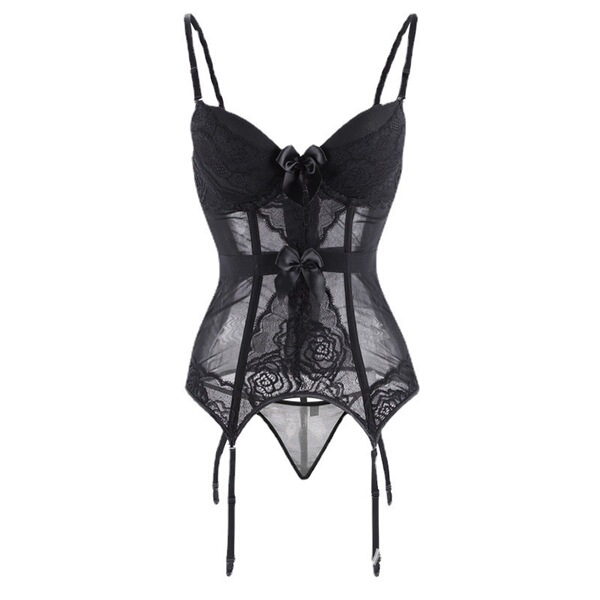 Languifang Shapewear Bodysuit - Sexy Strapless Corset for Women, Elegant Lingerie & Costume Outfit - black