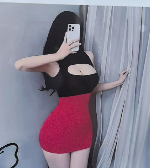 Sexy Secretary Bodysuit Outfit - Seductive Uniform Lingerie Set, No-Undress Pure Temptation Style - Black top + red skirt