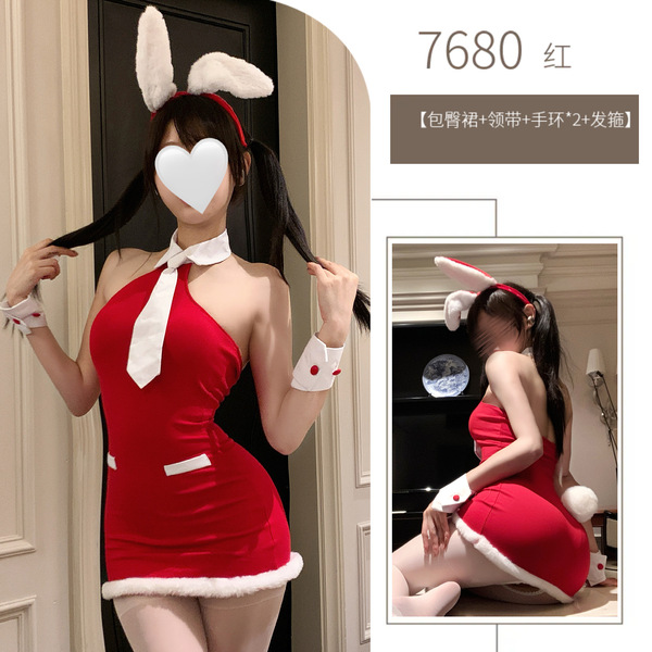 Sexy Christmas Lingerie for Small Bust - Bodycon Mini Dress with Push-Up Bra Top, Flirty Holiday Outfit - Christmas outfits