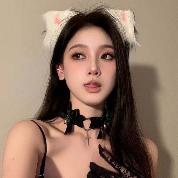 Glossy PU Leather Bodysuit for Pole Dancing - High-Stretch Shiny Nightclub Cosplay Outfit - Fox ears